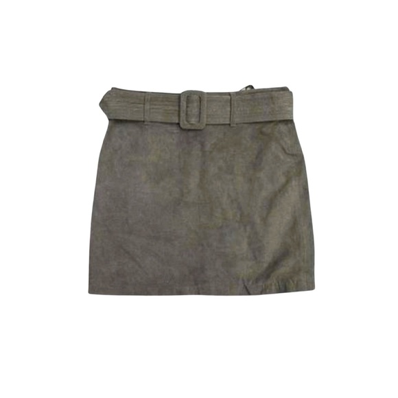 NWT’s 🏷️ BLANK NYC High Altitude' 100% Suede Leather Belted Mini Skirt 💁‍♀️ - Picture 2 of 2